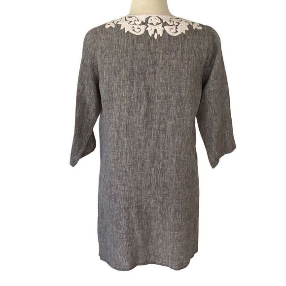 Roller Rabbit Anthropologie 100% Linen Tunic Top Dress Women’s Small Embroidered - Picture 2 of 9